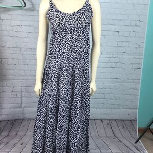 Coeur de Vague Maxi dress w/adjustable straps gathered at hoods Size Medium NWT